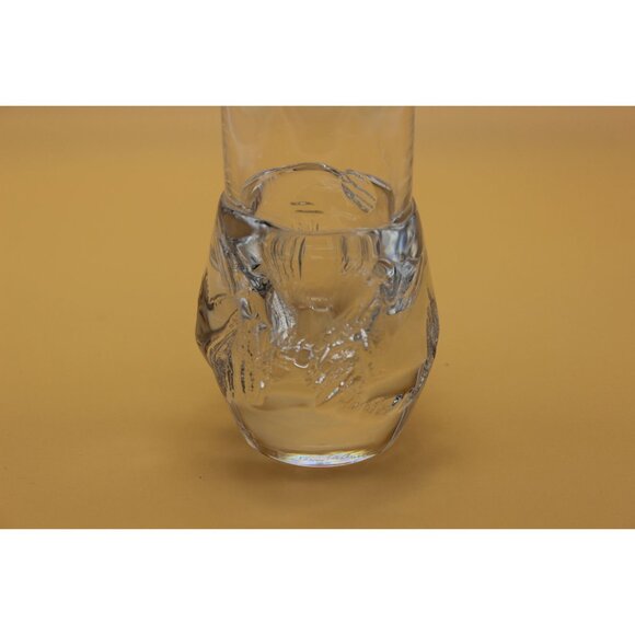 Daum France mid century modern abstract bulb base crystal‎ vase signed - Picture 5 of 16